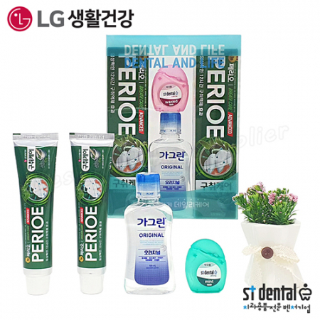 페리오치약100g * 2p 덴탈4호 가그린100ml 스펀지치실 선물세트 #2