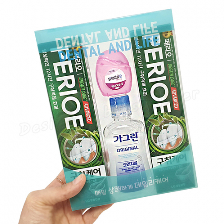 페리오치약100g * 2p 덴탈4호 가그린100ml 스펀지치실 선물세트 #4