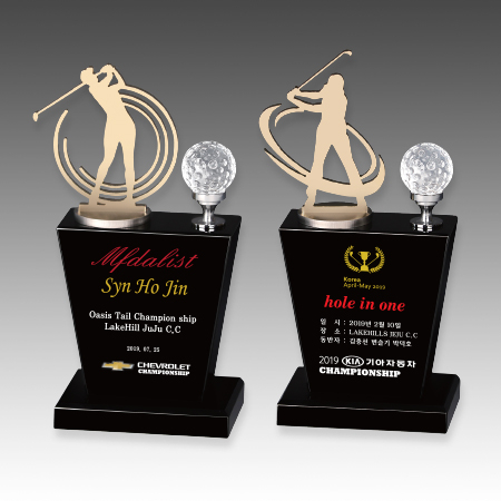 메탈 크리스탈 골프 트로피 S8A112-23 #2