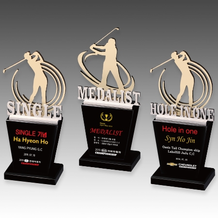 메탈 크리스탈 골프 트로피 S8A111-345 #2