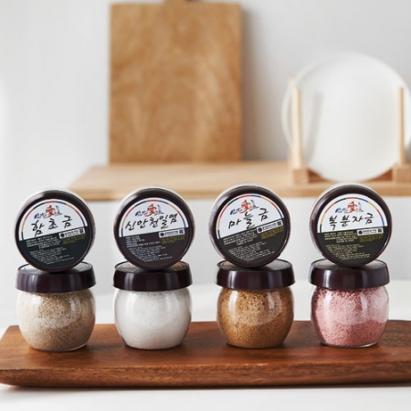 명품 신안애 고운소금 미니단지 2P 천일염 100g, 함초금 100g #3