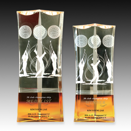 메탈 크리스탈 골프 트로피 S8A130-45 #2