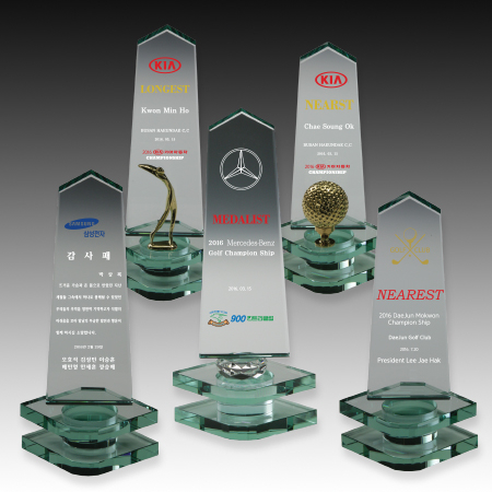 메탈 크리스탈 골프 트로피 S8A134 #2