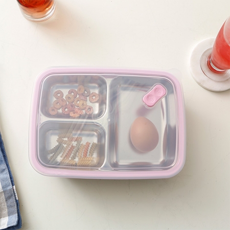 스테인레스 304 분리형 3구 도시락 식판 #4