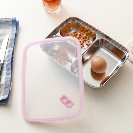 스테인레스 304 분리형 3구 도시락 식판 #3