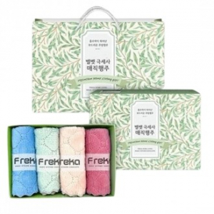 도톰한 극세사 양면 매직행주 4p 쇼핑백 매직타월 기념품 답례품 사은품 판촉 판촉물 선물세트 요술행주