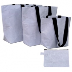 R-PET 리유저블백 (대형) 친환경 업사이클링 옷가방 시장 장바구니 타포린 가방 쇼핑백