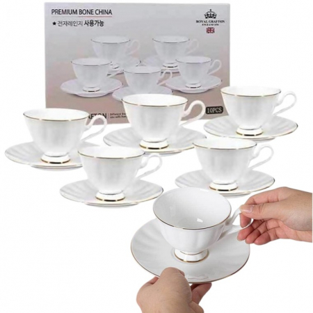 본차이나 커피잔 세트 10p, 홍차 찻잔세트 스승의날 선물 어버이날 예쁜커피잔 5세트 스승의날 사은품 머그컵 선물세트 #2