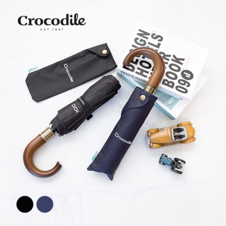 크로커다일 3단 우드 곡자 전자동 VIP 우산 #2