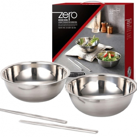 리빙아트 스텐 믹싱볼 4종세트 진공젓가락/양푼이/양은그릇 함지박 비빔그릇 사은품 판촉물 답례품 채볼 채반 #2