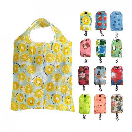 패턴 폴딩 고리 장바구니, 접이식 장바구니 시장가방 고리형 가방 #2