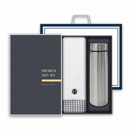 송월 프리미엄 텀블러 세트(호텔 톤40 타올 1매 + 스마트 텀블러 500ml 1개) #2