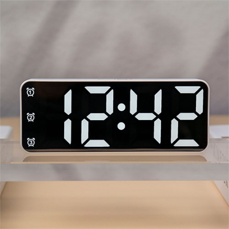 LED 슬림 미러 탁상시계 #5