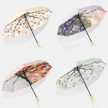 안쪽 플라워 컬러풀 3단 양우산 #2