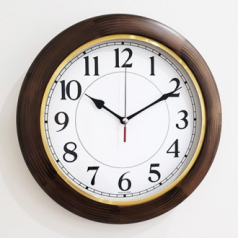 무 소 음 원 목 골 드 링 벽 시계