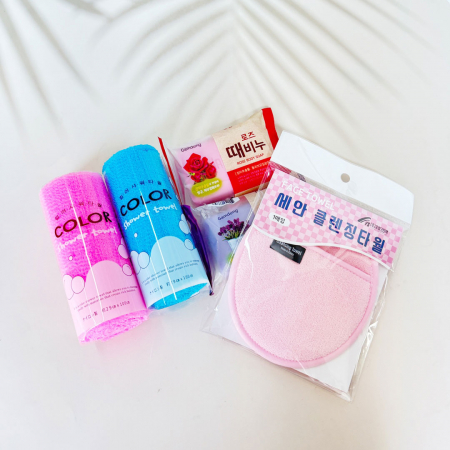 세안 세트 미세거품 색조화장 클렌징타월 샤워타올 때비누 #3