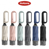 무명 비너그립 3단 자동 거꾸로 우산