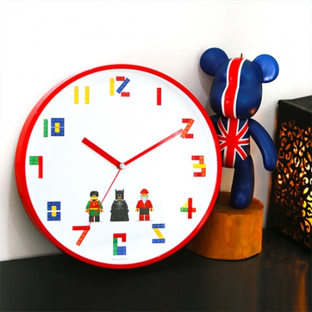 아이감성레고무소음벽시계레드 #2