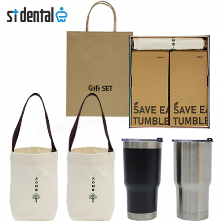 와우1호 선물세트 심플st텀블러2p 파우치2p세트(쇼핑백) #3