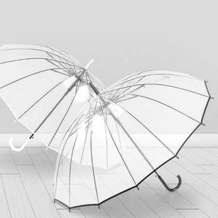 J86 튼튼한 고급형 투명 장우산 비닐 대형 #2