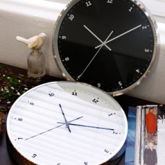 무소음 메탈 엣지 벽시계 300