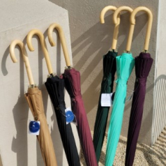 크로반 KR3 모던파스텔 곡자 우드그립 장우산 곡자형 우드손잡이