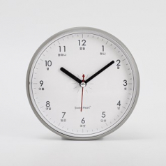 그레이 모던 욕실 시계