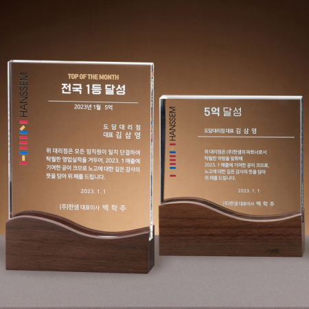 크리스탈 상패 SAM24P008 #2