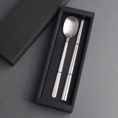 실버 스퀘어 수저 1P (수저인쇄무료)