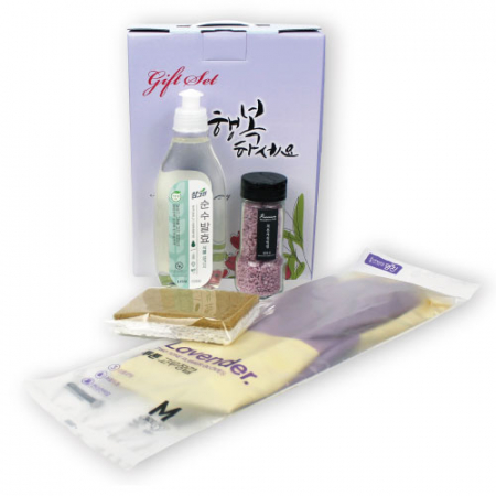 참그린 주방세제 + 복분자 천일염 + 고무장갑  + 코코넛 수세미 4종 케이스 선택 #2