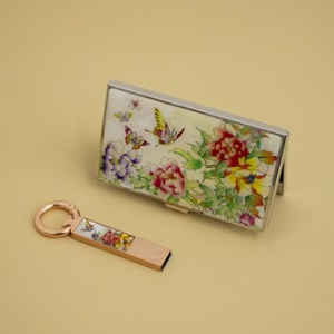 나빌레라 LED 자개스틱 USB 명함세트 전통문양(8G~32G)