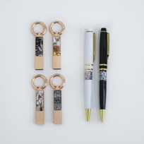 나빌레라 LED 자개스틱 USB 금장띠 볼펜세트 전통문양(8G~32G)