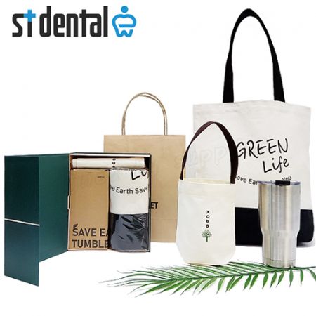 와우2호 선물세트 심플st텀블러 에코백검정투톤 파우치(쇼핑백) #4