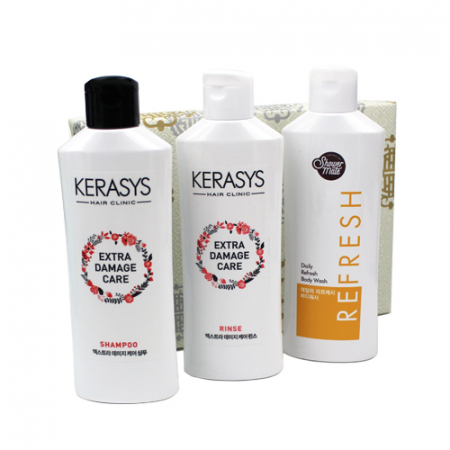 캐라시스 샴푸 + 케라시스 린스 + 샤워메이트 바디워시 3종세트 포장지 포장 #3