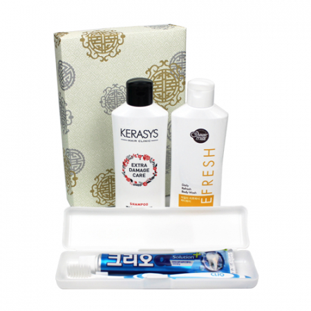 케라시스 샴푸 180ml + 샤워메이트 바디워시 180ml + 크리오 휴대용 치약 칫솔 세트 포장지포함 #2