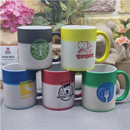 변색 무광 칼라 매직 투톤 포토 머그컵 #2