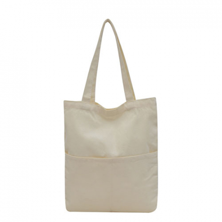 포켓 무지 캔버스백 중형 #2