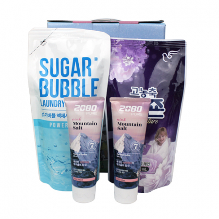 슈가버블 세탁세제 30ml + 피존 300ml + 핑크솔트 치약*2 4종세트 (케이스 이미지 선택) #2