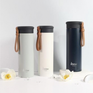 더블 보온 보냉 스테인리스 스트랩 텀블러 450ml