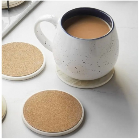 원형 세라믹 컵받침 도자기 컵받침 칼라인쇄 코스타 #5