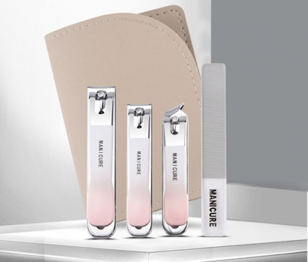 가죽(PU) 파우치 손톱깎이 4종 세트 #2