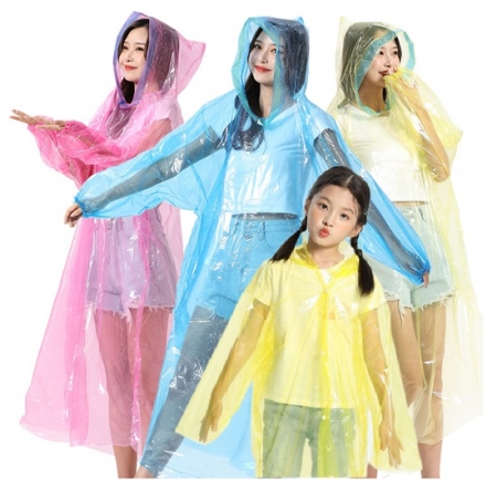 성인용 아동용 휴대용 PE 우비 #2