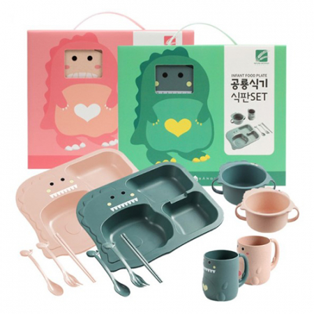 다이노공룡 어린이 식판 세트 / 친환경 제로웨이스트 수저 식기 어린이날 장난감 출산 육아 #2