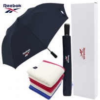 리복 2단자동 친환경 어스 우산 + 180g 코마사타올 세트