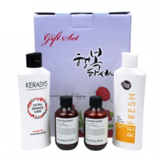 Nard(나드) 바디로션 + Nard(나드)트리트먼트 + 케라시스 샴푸 + 샤워메이트 바디워시 4종세트