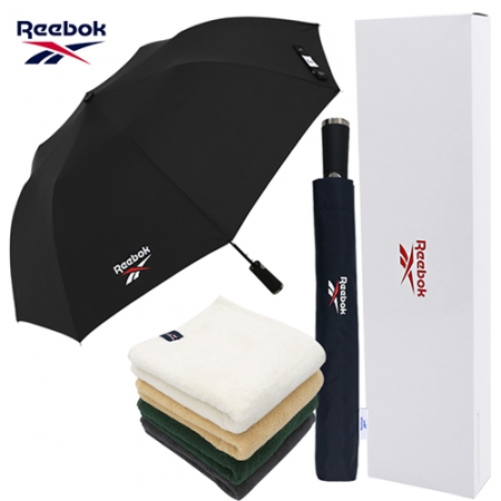 리복 2단자동 친환경 어스 우산 + 200g 코마사타올 세트 #2