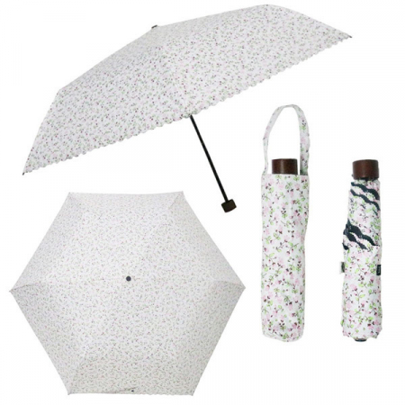 엘르 50 꽃길 UV차단 암막 3단 수동우양산 #2