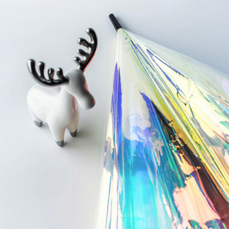 홀로그램 오로라 투명 비닐 장우산, 자동우산 #3