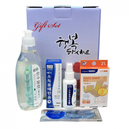 참그린 주방세제 + 메딕 소독용에탄올 + 대일밴드 + 알콜스틱스왑 구급상자 세트 #2