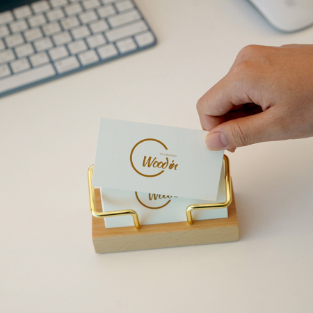 우드인 원목 프레임 사각 명함꽂이 우드 #4